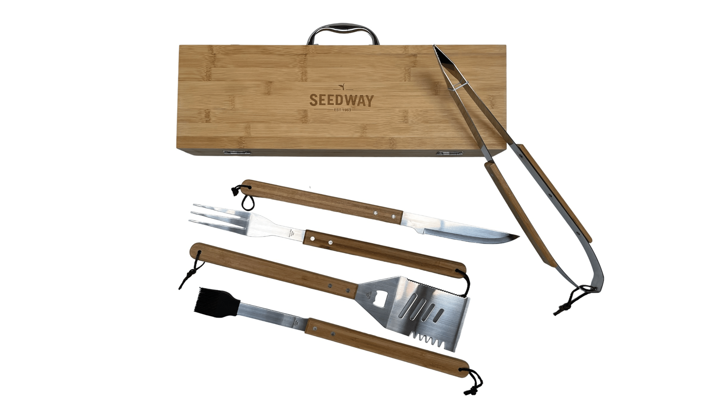 SEEDWAY BBQ Set With Bamboo Carry Case | Seedway